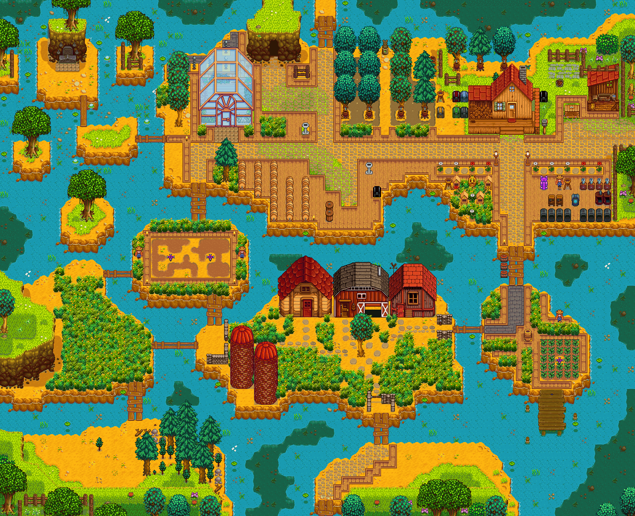 Forest Layout Done! Summer, Year 3 : r/StardewValley