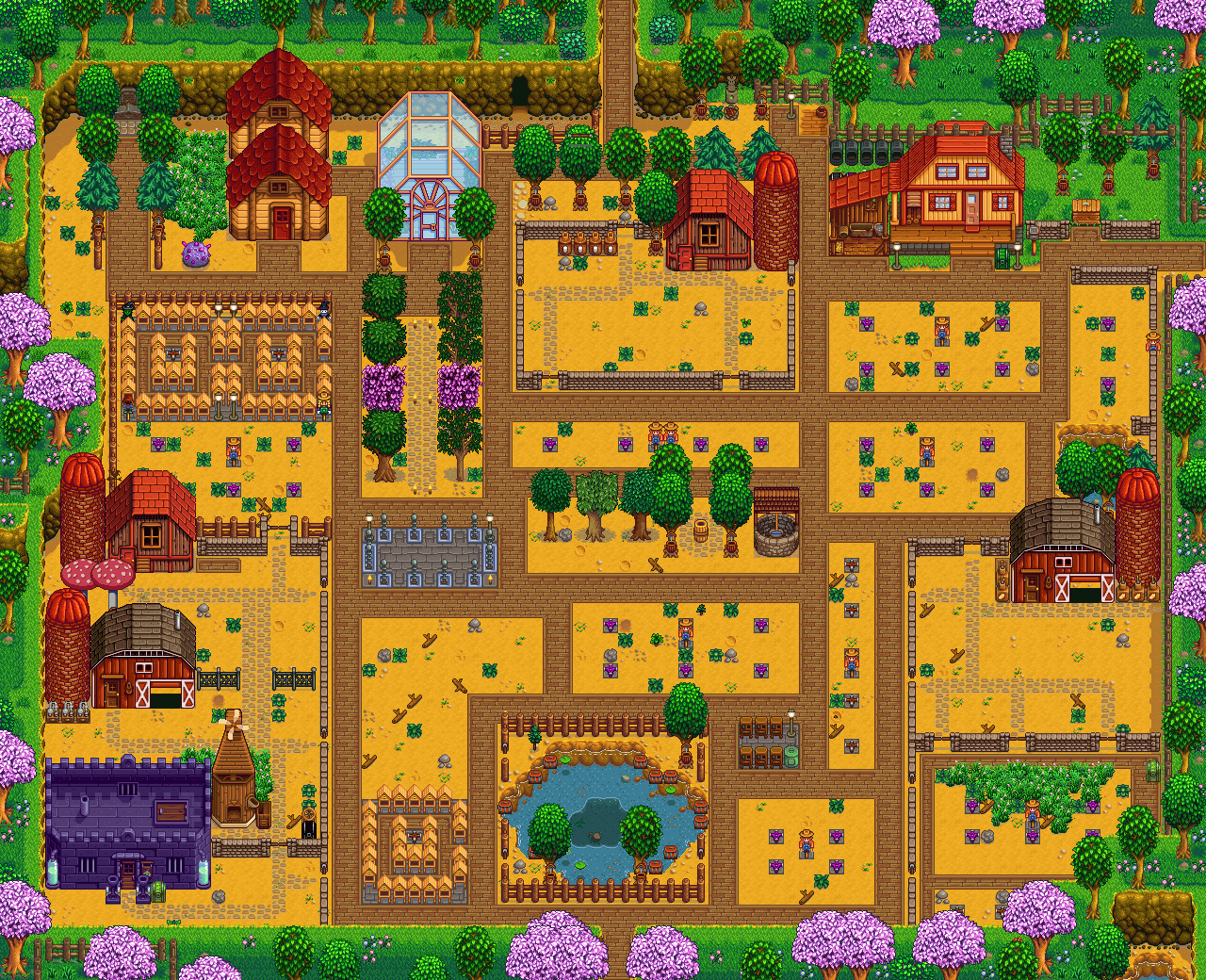 harvest moon ds farm layout