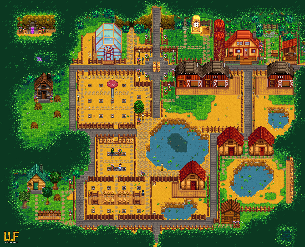 Свитки дварфов stardew 4. Лесная ферма Stardew Valley. Птичник Стардью. Птичник Stardew Valley. Stardew Valley домик Джунимо схема.