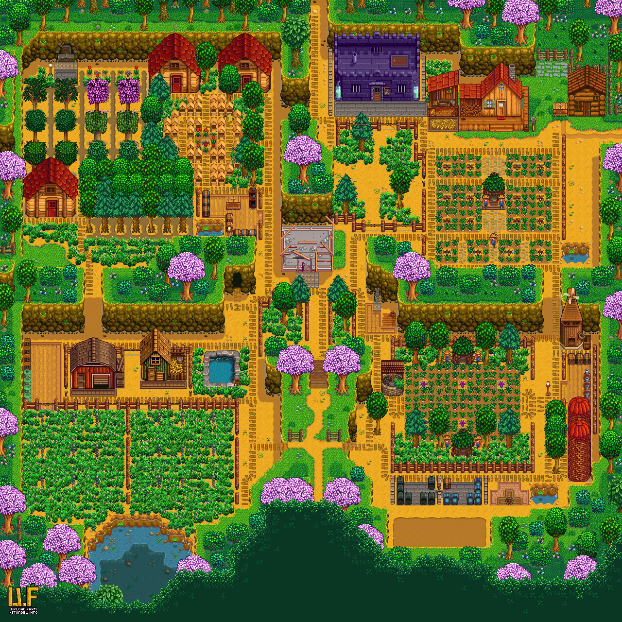 Farm plan render - upload.farm Stardew Valley Summary Generator