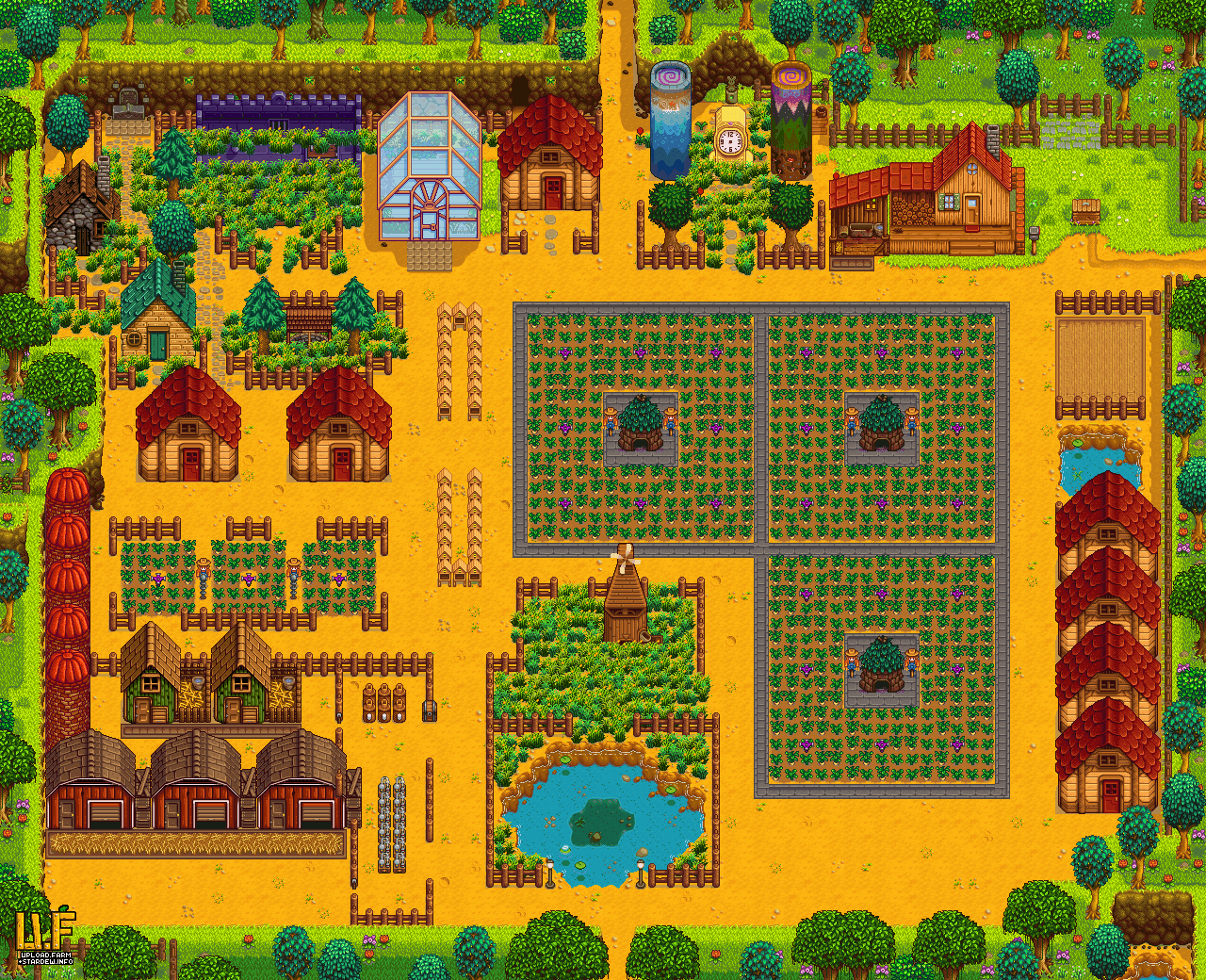 Farm plan render - upload.farm Stardew Valley Summary Generator