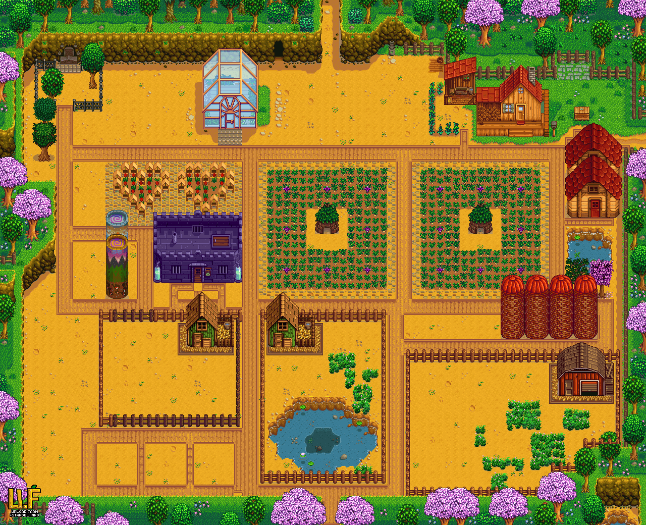 Farm plan render - upload.farm Stardew Valley Summary Generator