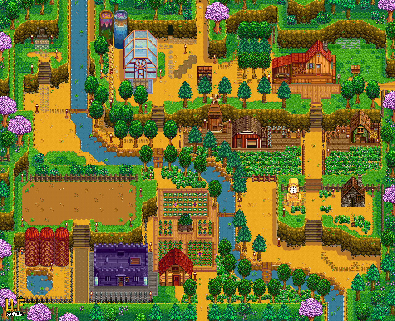 Farm plan render - upload.farm Stardew Valley Summary Generator